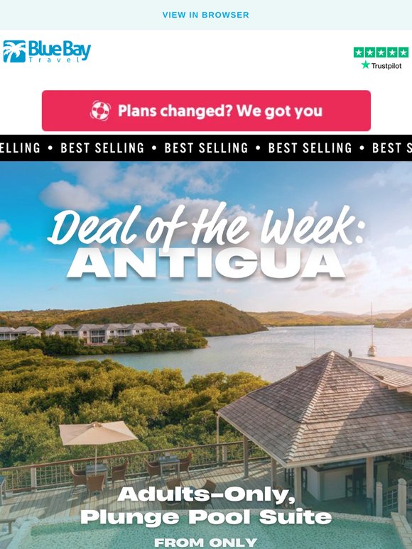 Antigua Plunge Pool Suite Escape from £1,399pp