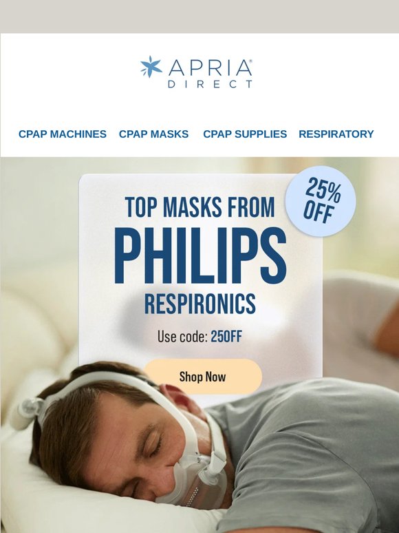 25% Off Top Masks From Philips Respironics