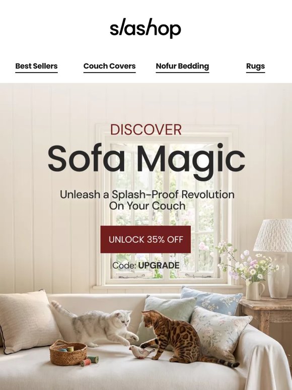 Pet Owners Rejoice! 💧Introducing Our New Waterproof Sofa Cover with 35% Off!