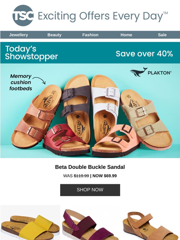 Plakton Beta Double Buckle Sandal