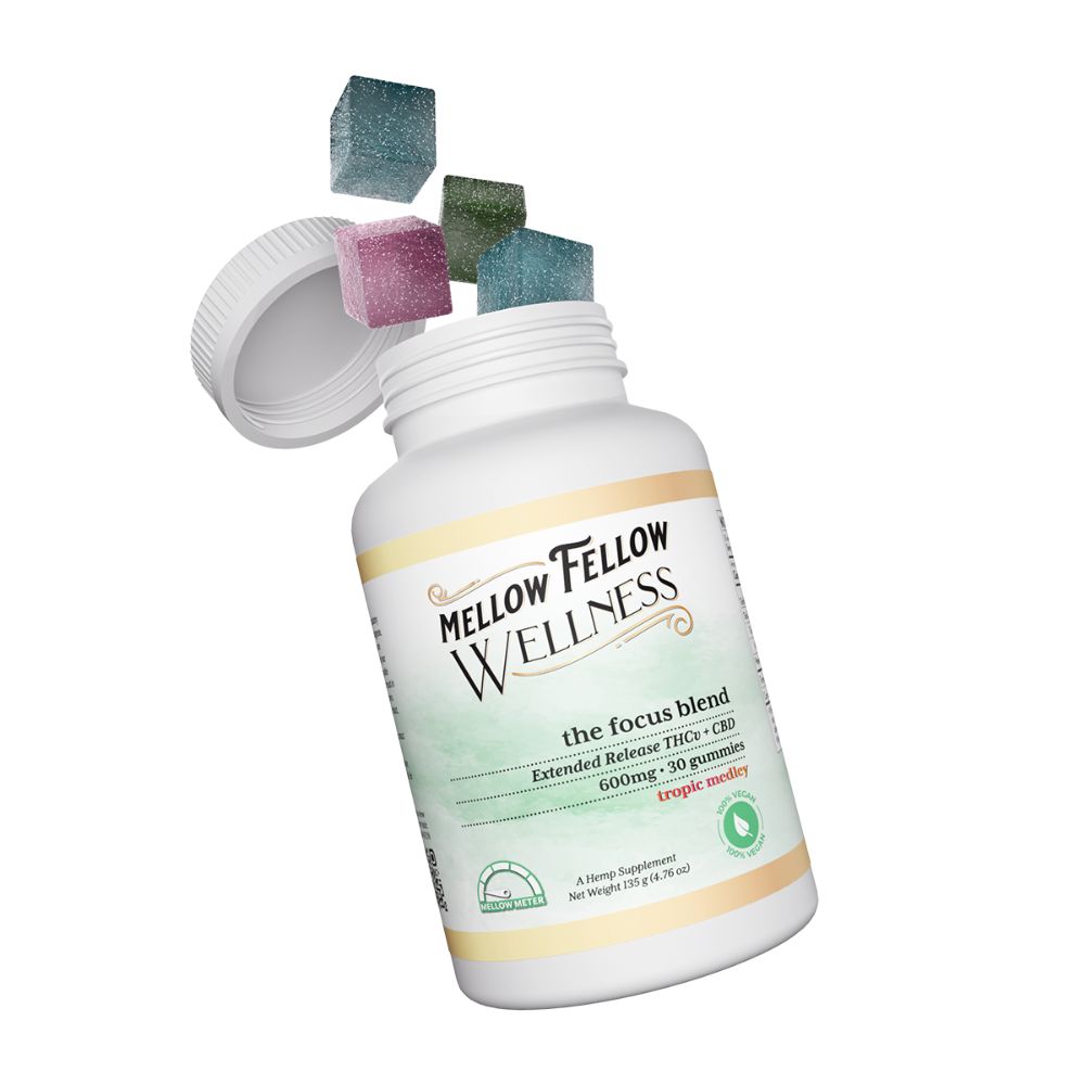 Image of Mellow Fellow Wellness 30pc CBD Gummies Focus Blend Tropic Medley - 600mg