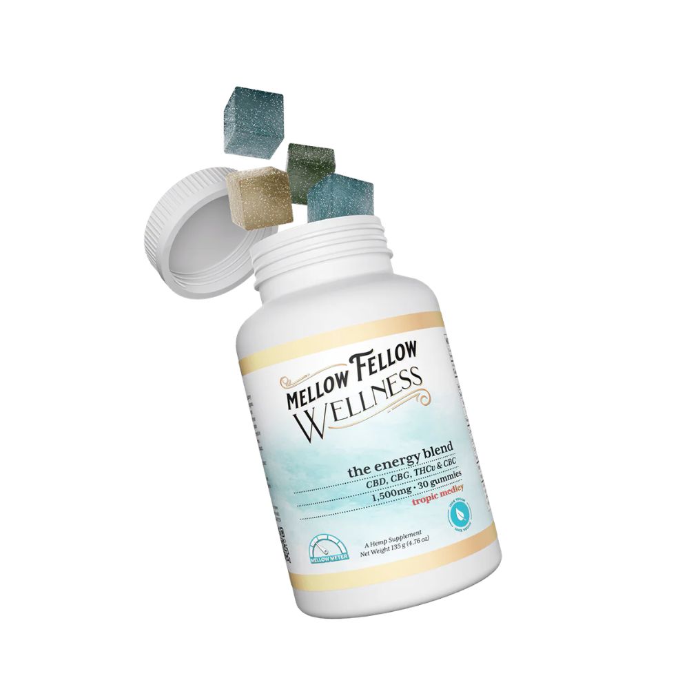 Image of Mellow Fellow Wellness Gummies – Energy Blend 1500mg Tropic Medley