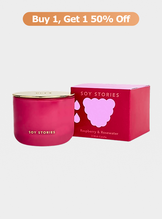 Raspberry & Rosewater 3 Wick Candle