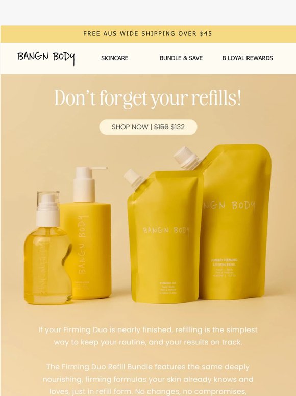 Need A Top Up? Refill & Save