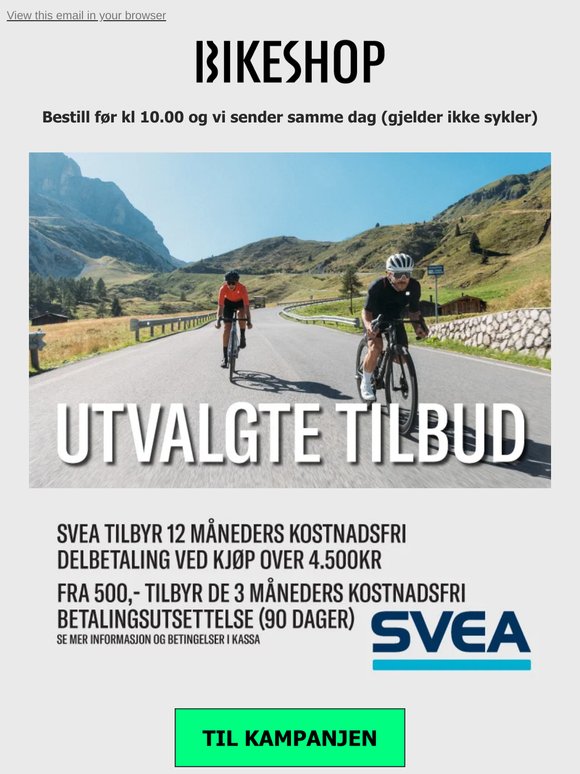 Sjekk ut de nyeste tilbudene 🚲