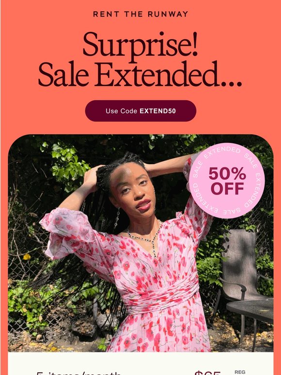 Surprise! You can still get 50% off