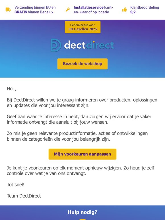 Blijf op de hoogte van producten die jou interesseren