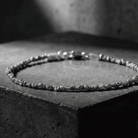 Raw black diamond bracelet — closing editorial.