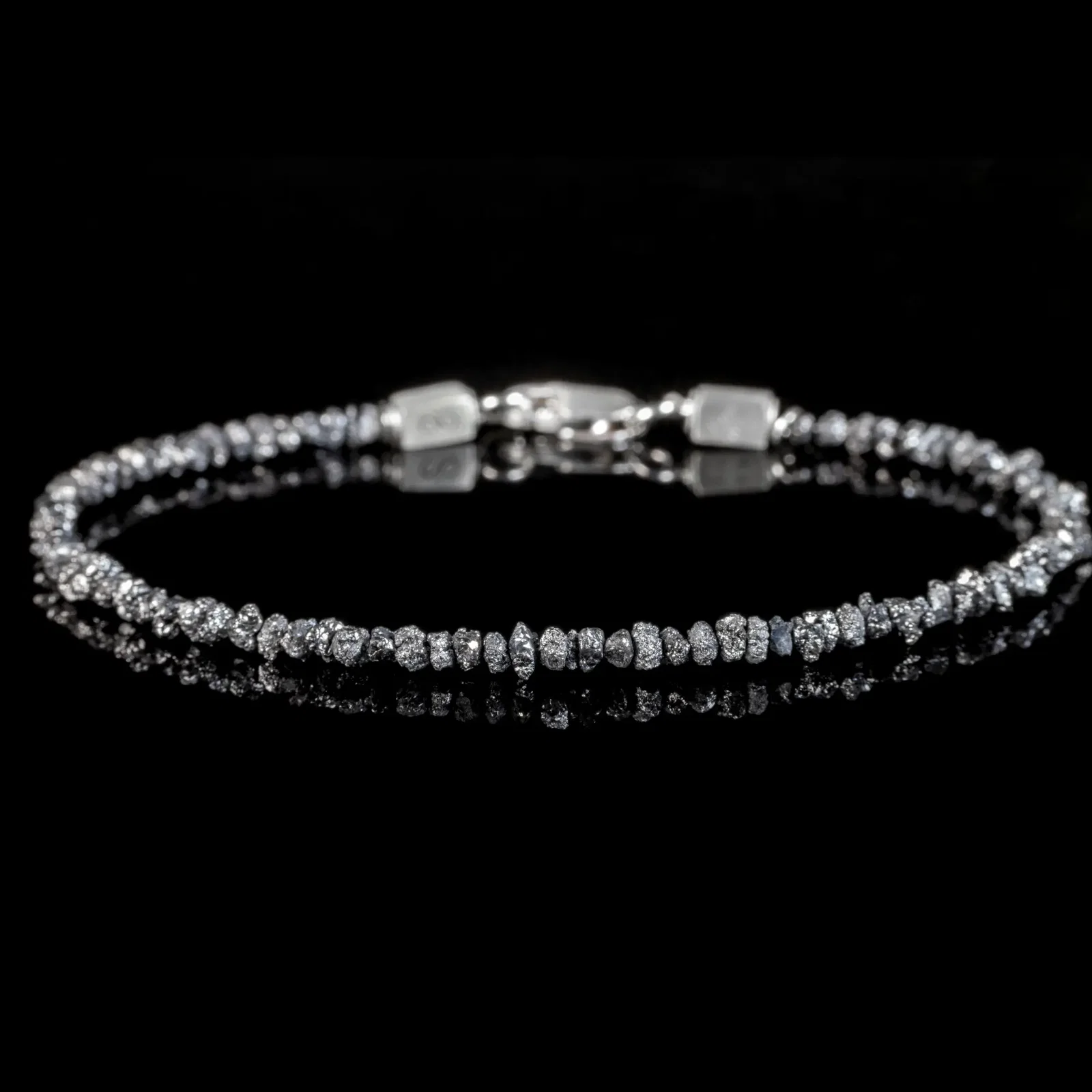 Raw Black Diamond Bracelet I (2-2.5mm)
