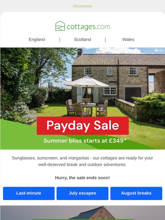 ⏳ Sale ending soon - book your getaway today!