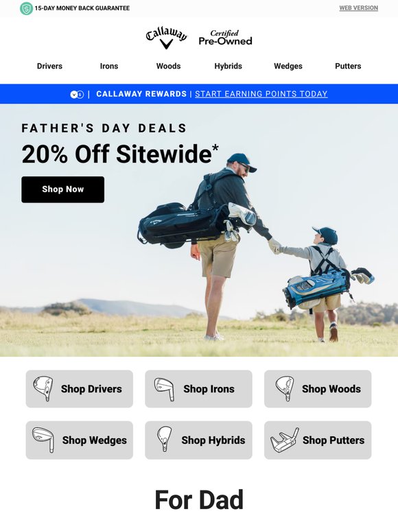 Treat Dad with 20% Off Sitewide