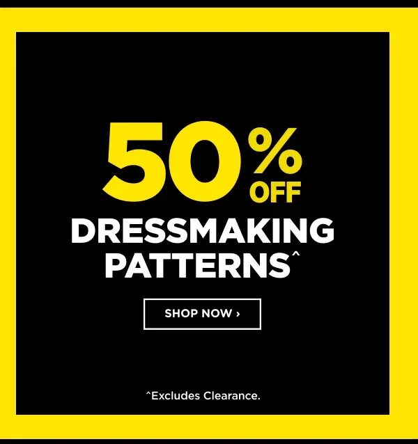 50% Off Dressmaking Patterns