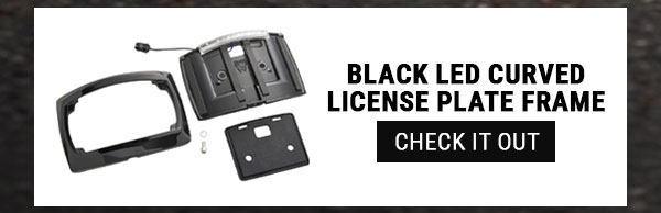 Black Led Curved License Plate Frame