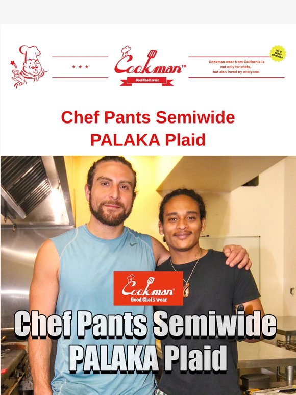 Chef Pants Semiwide PALAKA Plaid