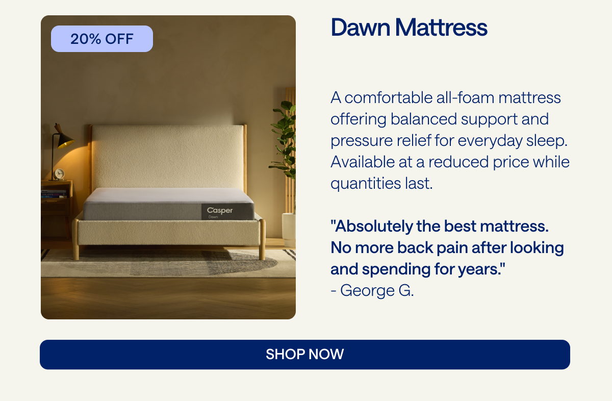 20% off Dawn Mattress