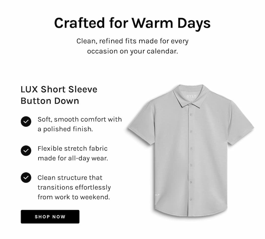 LUX Short Sleeve Button Down [SHOP NOW]