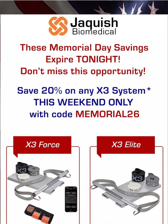 ENDING TONIGHT: Memorial Day Savings! 🚨