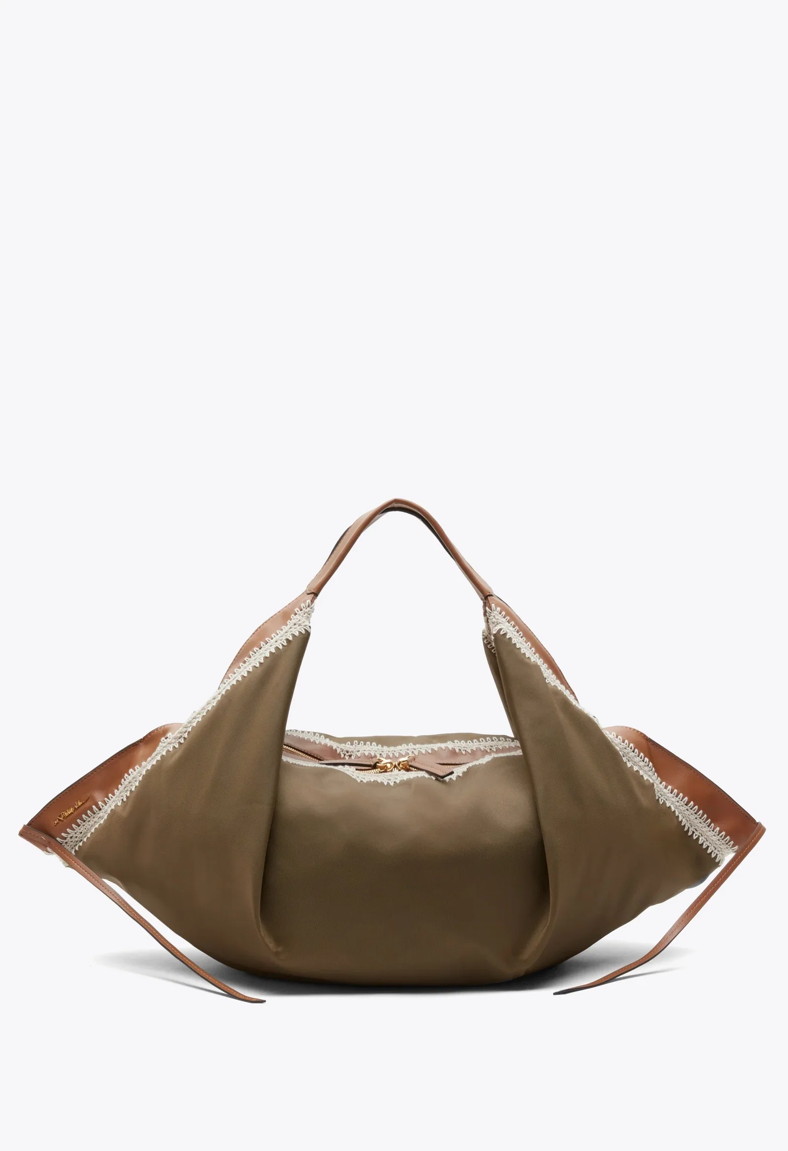 Image of Nylon Luna Large Bag with Contrast Stitch