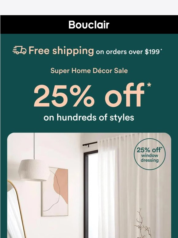 The Super Home Décor Sale is starting now!