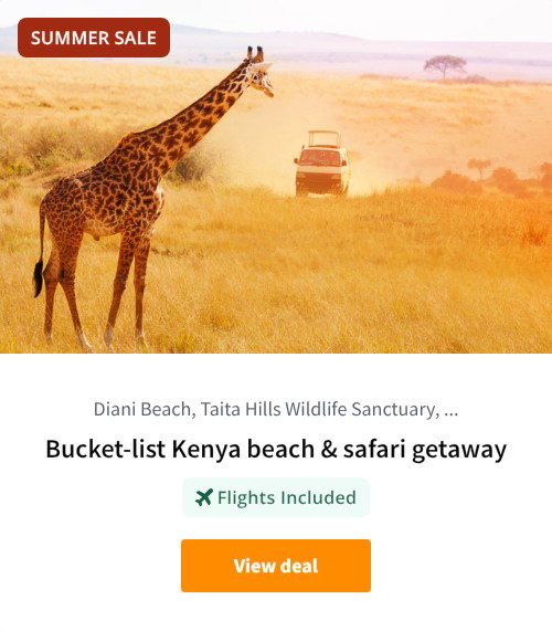 Bucket-list Kenya beach &amp; safari getaway