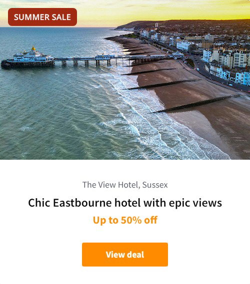 Chic Eastbourne hotel with epic views