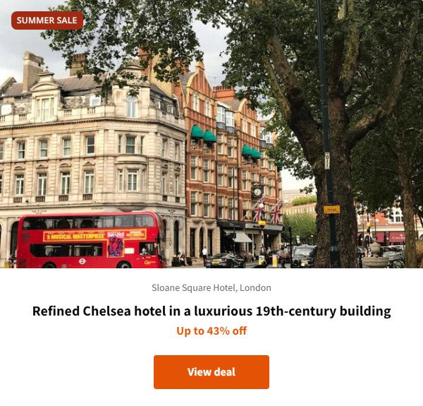 Refined Chelsea hotel in a luxurious 19th-century building