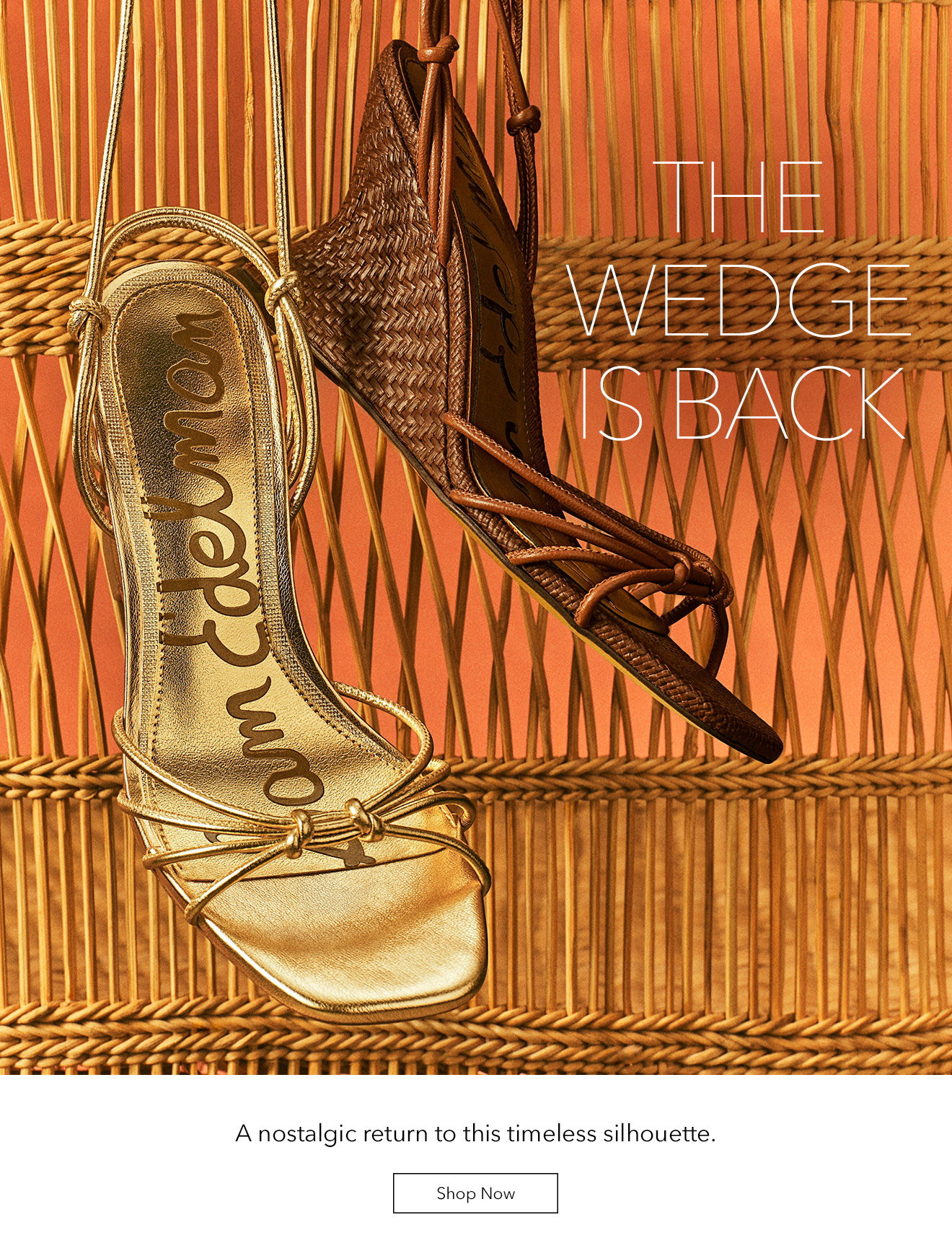 THE WEDGE IS BACK | A nostalgic return to this timeless silhouette.| Shop Now 