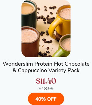Wonderslim Protein Hot Chocolate & Cappuccino Variety Pack $11.40