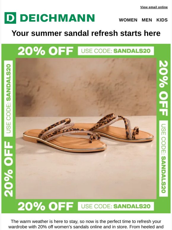 20% off the sandals everyone wants