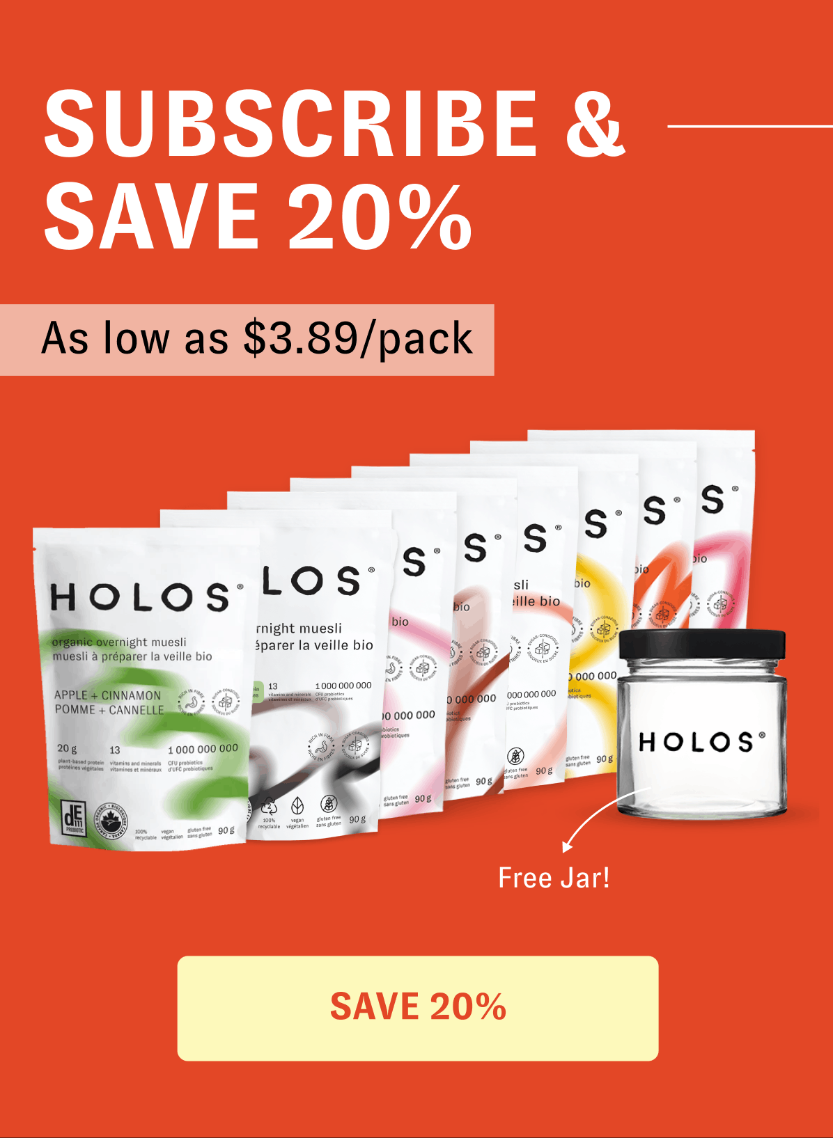 SUBSCRIBE & SAVE 20% As low as $3.89/pack [SAVE 20%]