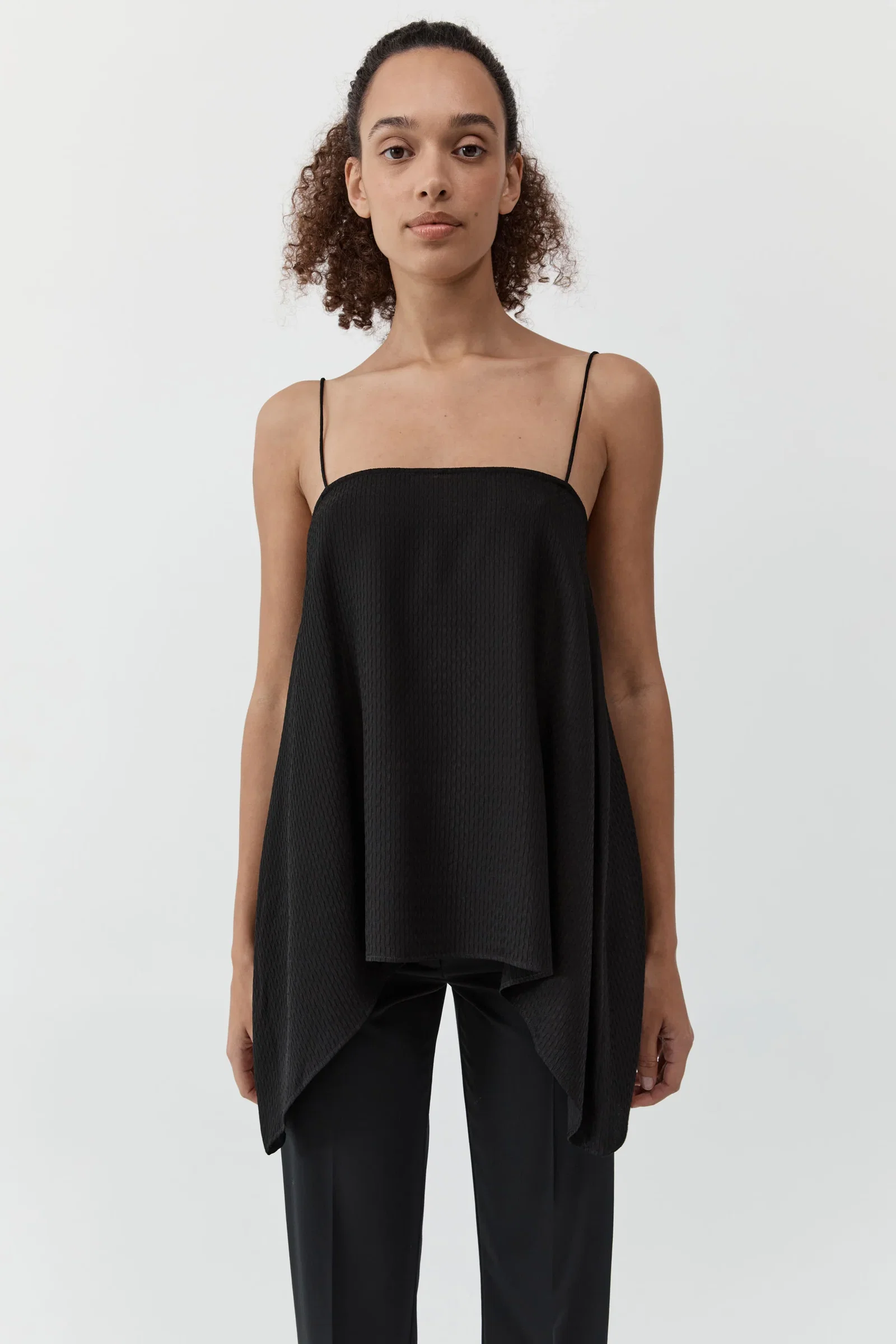 Image of Textured Weave Cami - Black