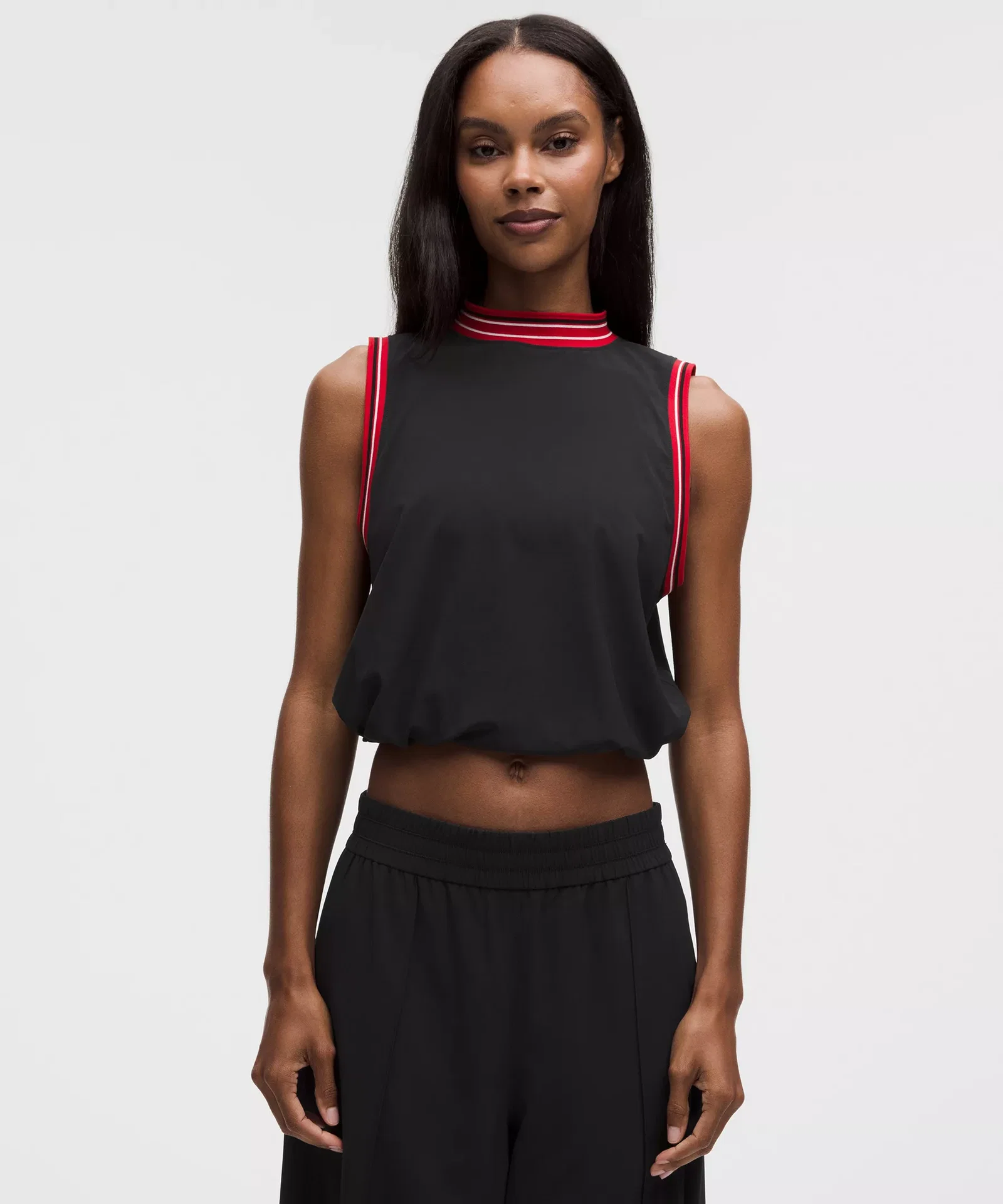 Breezily Cinchable-Hem Tank Top *Trim