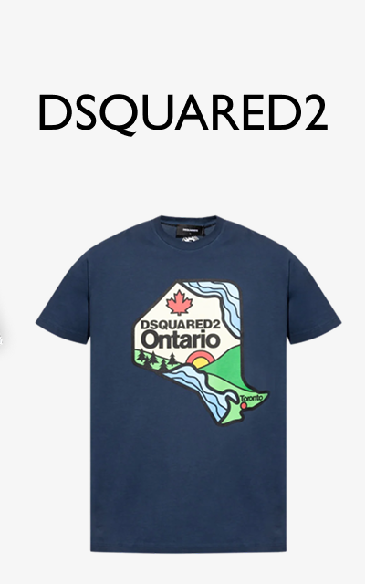 Dsquared2 Ontario Map Navy Blue T-Shirt