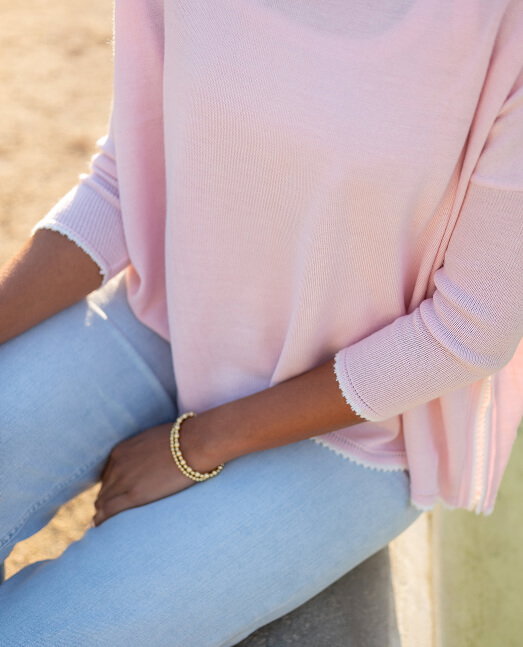 Catalina Crochet Trim Sweater Detail