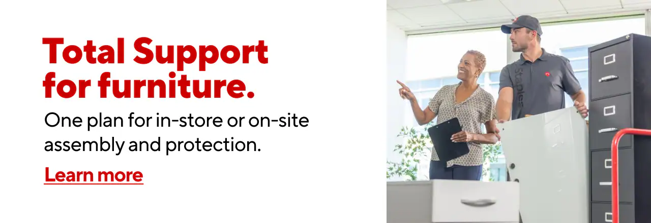 Hassle-free setup and support.We'll be there for you 100% of the time and every step of the way with in-store and on-site furniture assembly plus a worry-free protection plan.Learn more