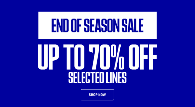 End of Season Sale - Up to 70% Off
