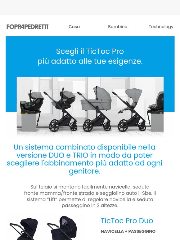 Scegli il TicToc Pro più adatto alle tue esigenze.