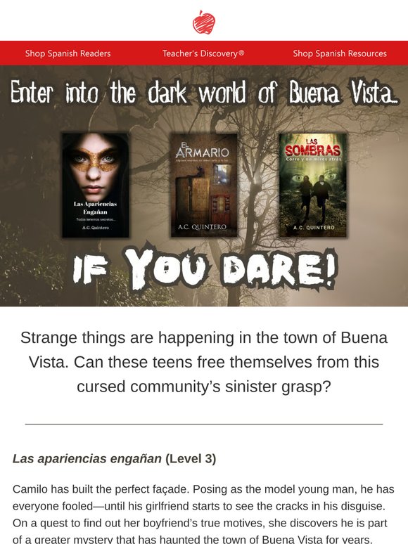 What Secrets Is the Town of Buena Vista Hiding? Find Out in This Trio of Thrilling Spanish Readers from A.C. Quintero!