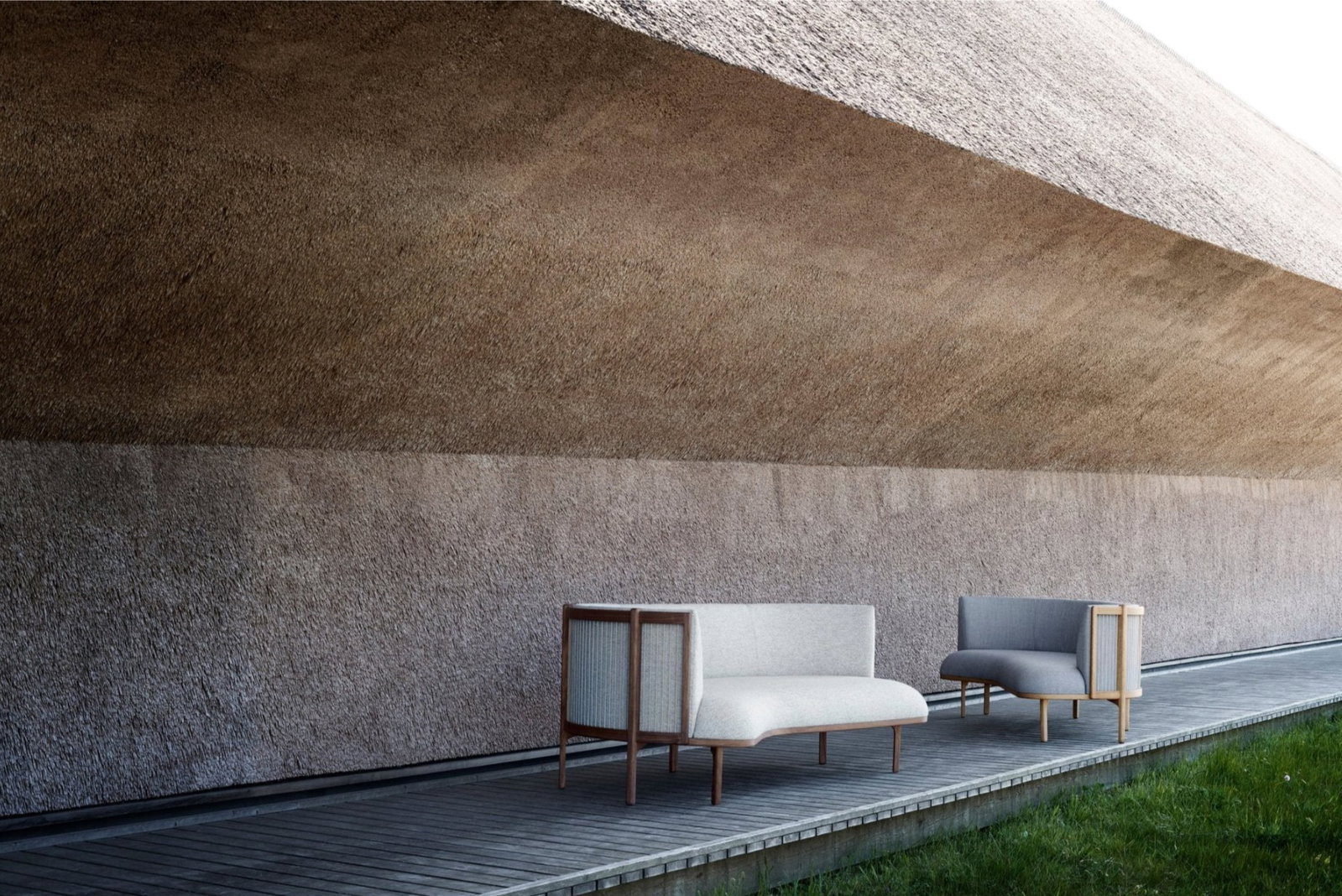 RJ1903 sideways sofa mid-century modern sofa
