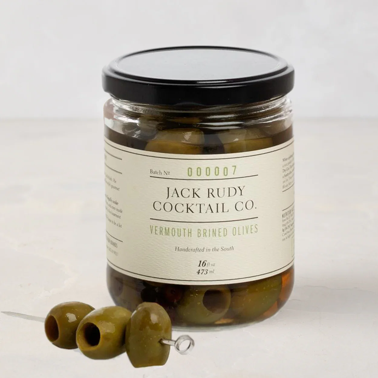 Image of Jack Rudy Cocktail Co. Vermouth Brined Olives, 16 fl. oz.