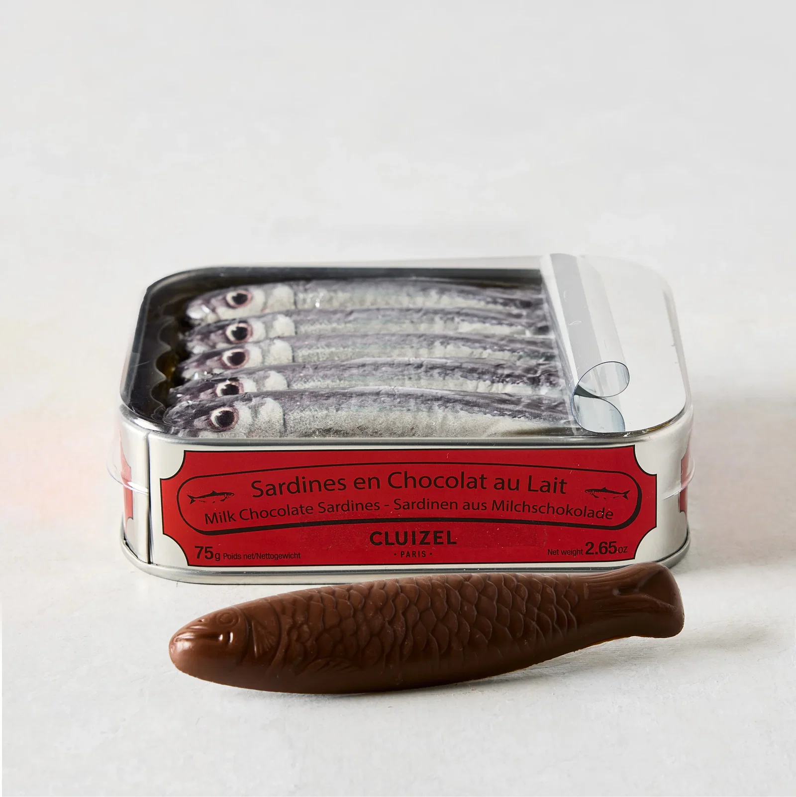 Image of Cluizel Milk Chocolate Tinned Sardines