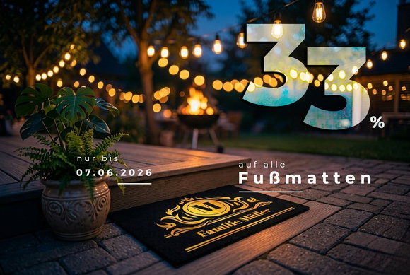 33% Rabatt auf alle Fußmatten bis 7.06.26