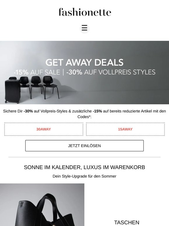 Spare bis zu -30% auf Luxus-Styles