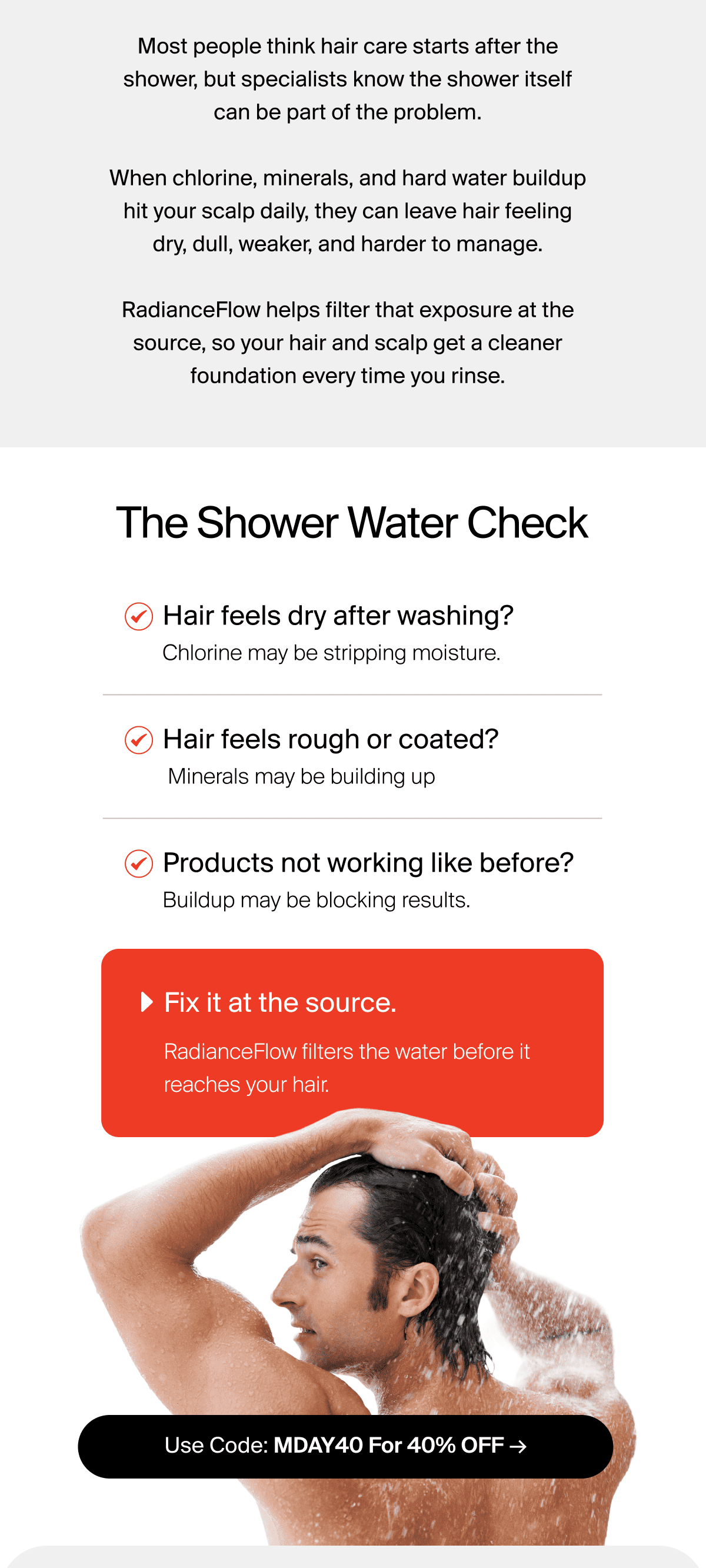 The Shower Water Check
