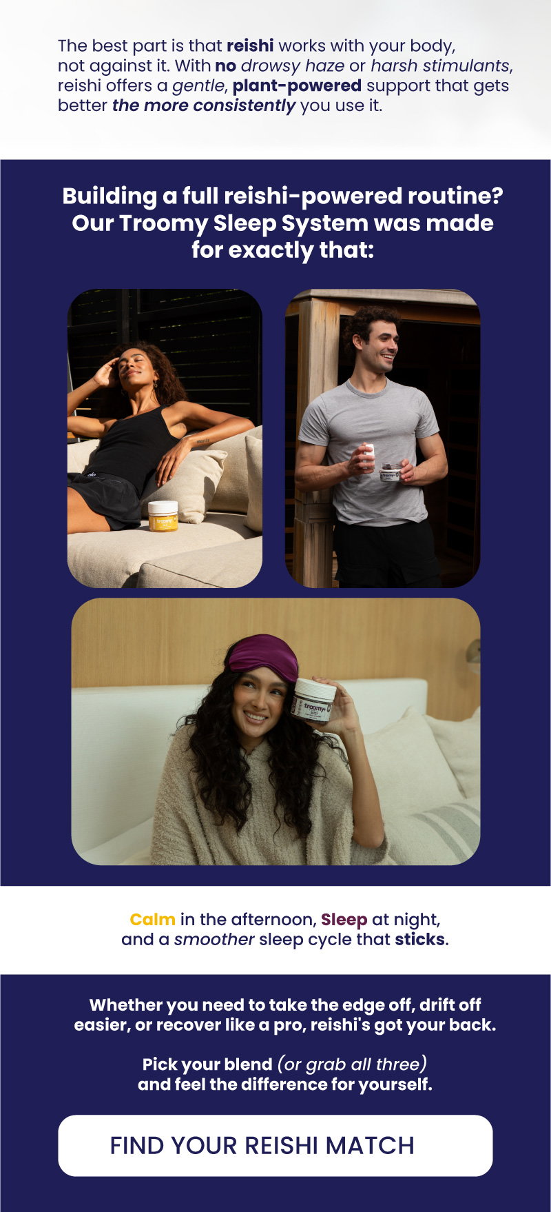 Reishi - Calm - Calming and Soothing Properties - Sleep - Sleep Support - Functional Mushroom - Troomy Nootropics in Whittier, CA