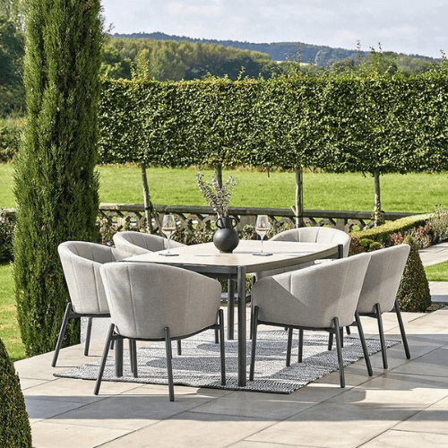Nori Outdoor 6 Seater Dining Set - Putty