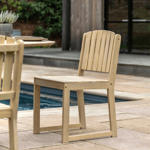 Rialto Set of 2 Outdoor Dining Chairs - Natural
