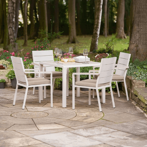 Arona Outdoor 4 Seater Dining Set - Ash
