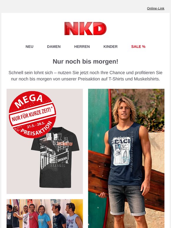 T-Shirts zum Vorteilspreis – nur noch bis morgen!