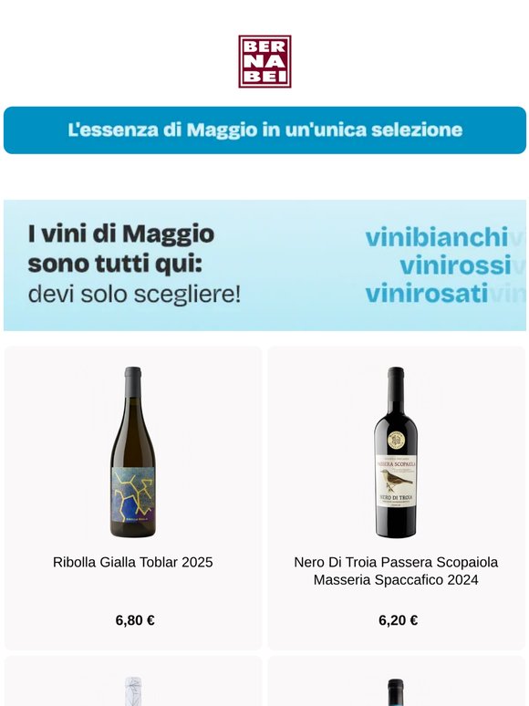Maggio in bottiglia 🏆 Vini da campione!